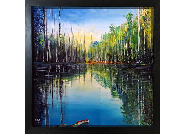 台湾水森林 瓷版画（1980.00元）